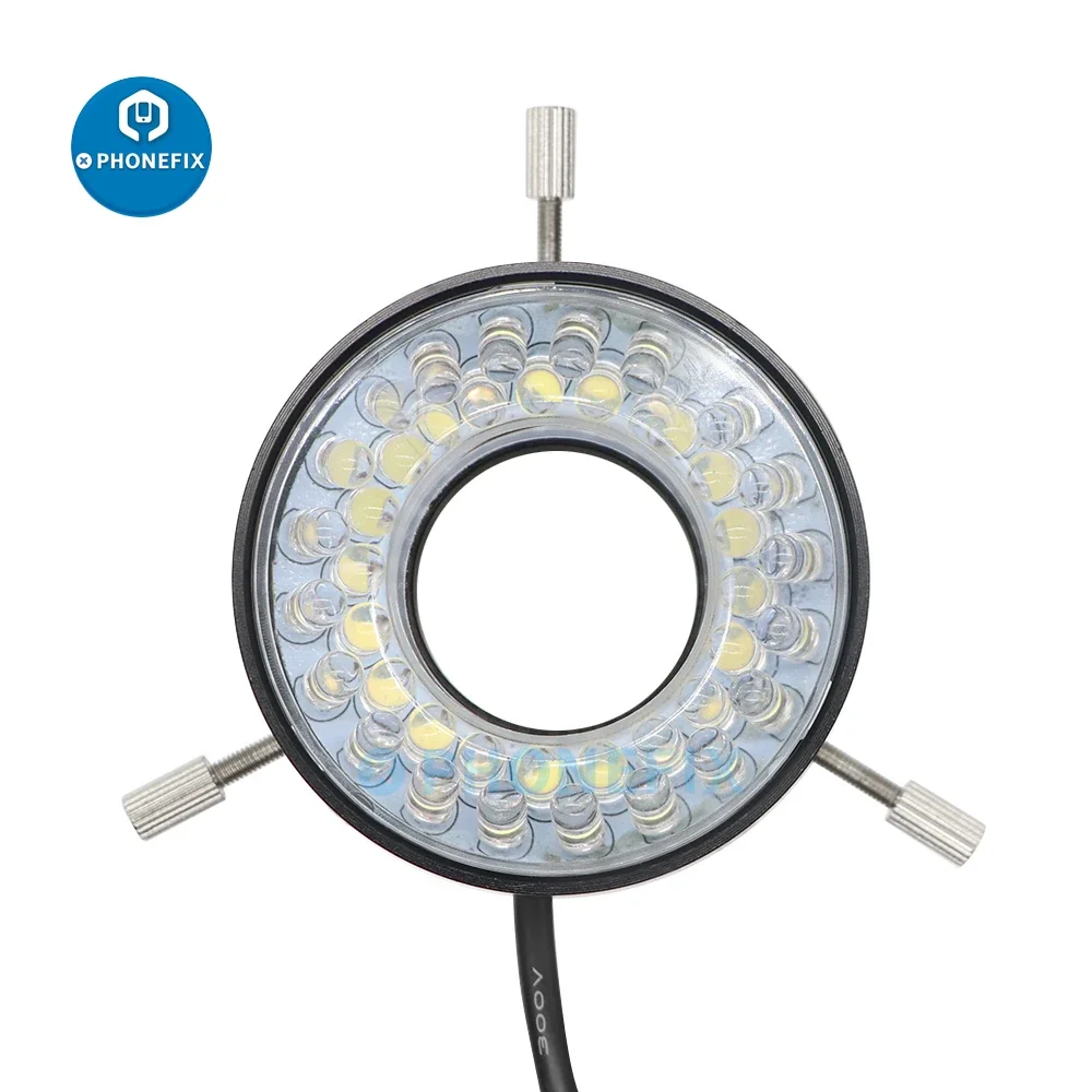 Mikroskop 40 LED-Ringlichtlampe, 0–100 % Helligkeit, einstellbarer LED-Strahler für digitale Video-Monokular-Mikroskopbeleuchtung