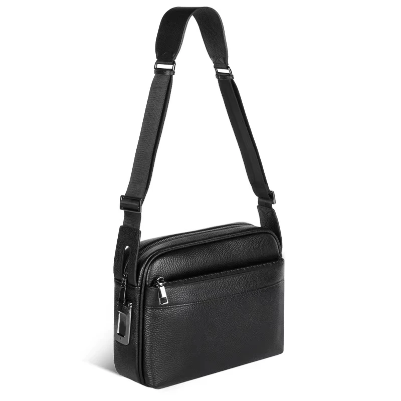 

Men's Leather Crossbody Bag with Fingerprint Lock Fashion Men's Shoulder Bag