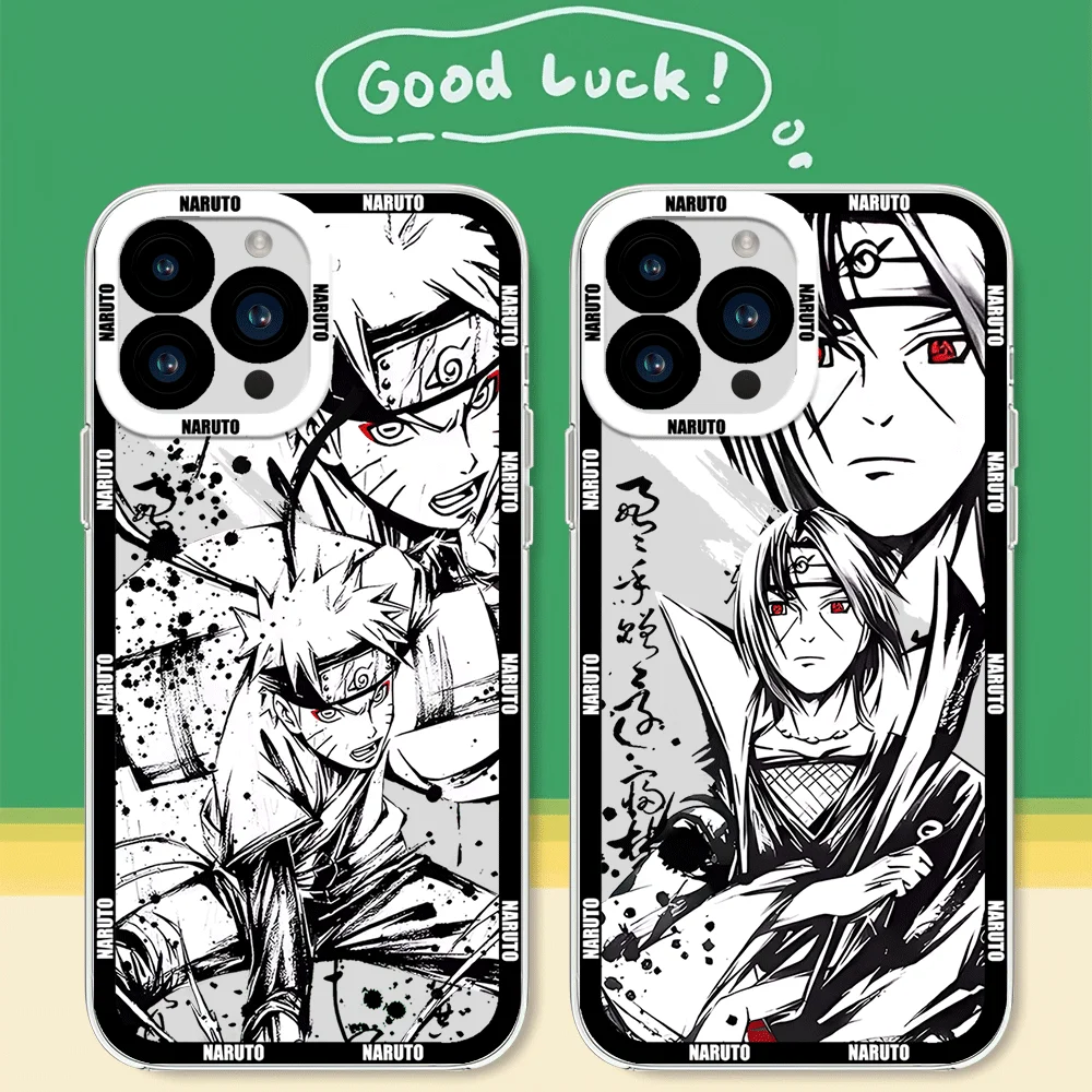 Anime N-NARUTOS Ninja Cool For iphone 11 12 13 14 15 16 Mini Plus Pro Max Transparent Shell