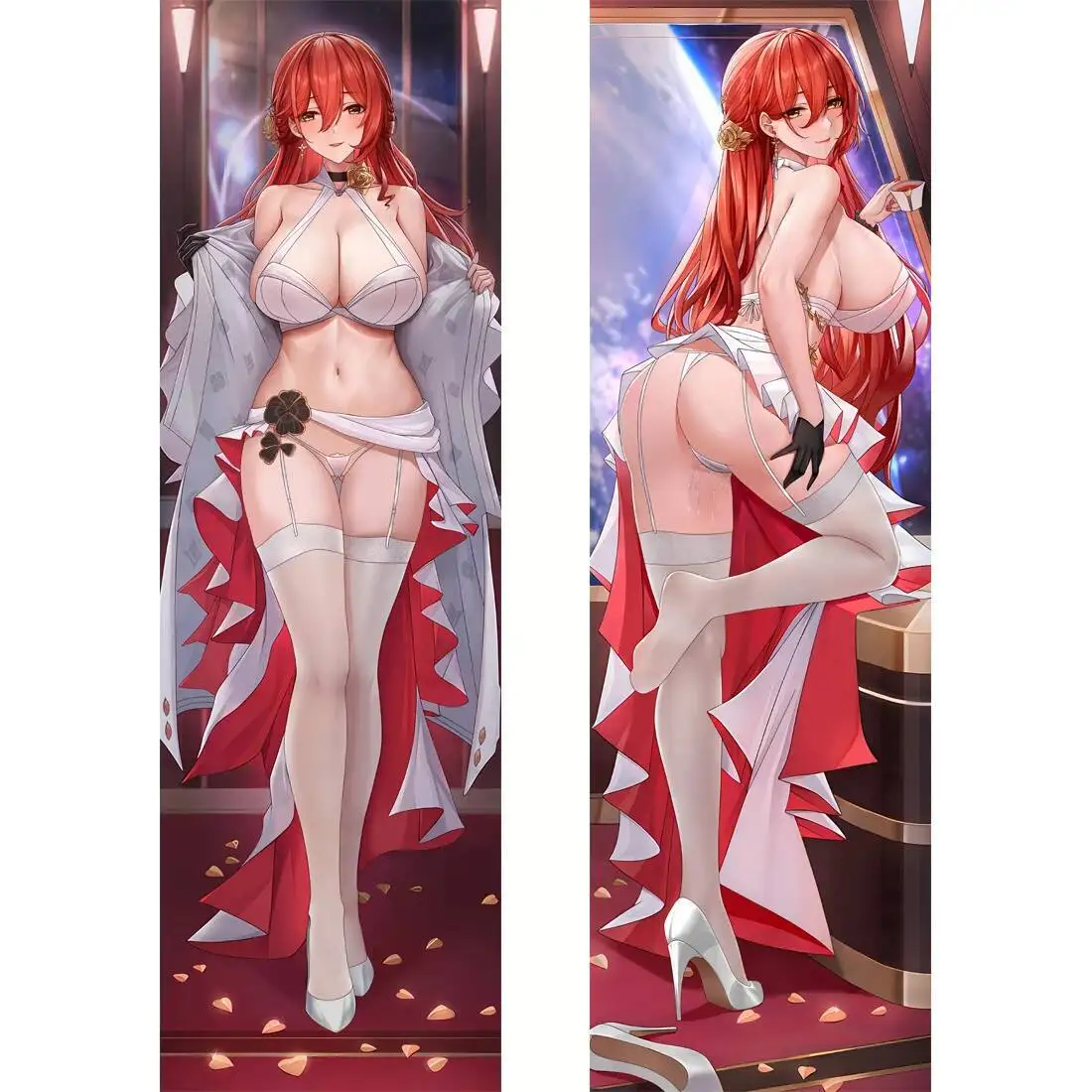 

Genshin Impact Shenhe Cosply Hing Body Pillowcase Anime Dakimakura Pillow Case Long Cushion Cover
