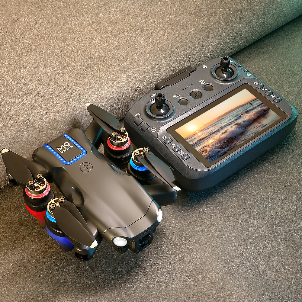 M9 طائرة صغيرة بدون طيار المهنية HD 4K كاميرا 2.4G WIFI FPV فرش الطائرة بدون طيار موتور للطي كوادكوبتر للتصوير الجوي