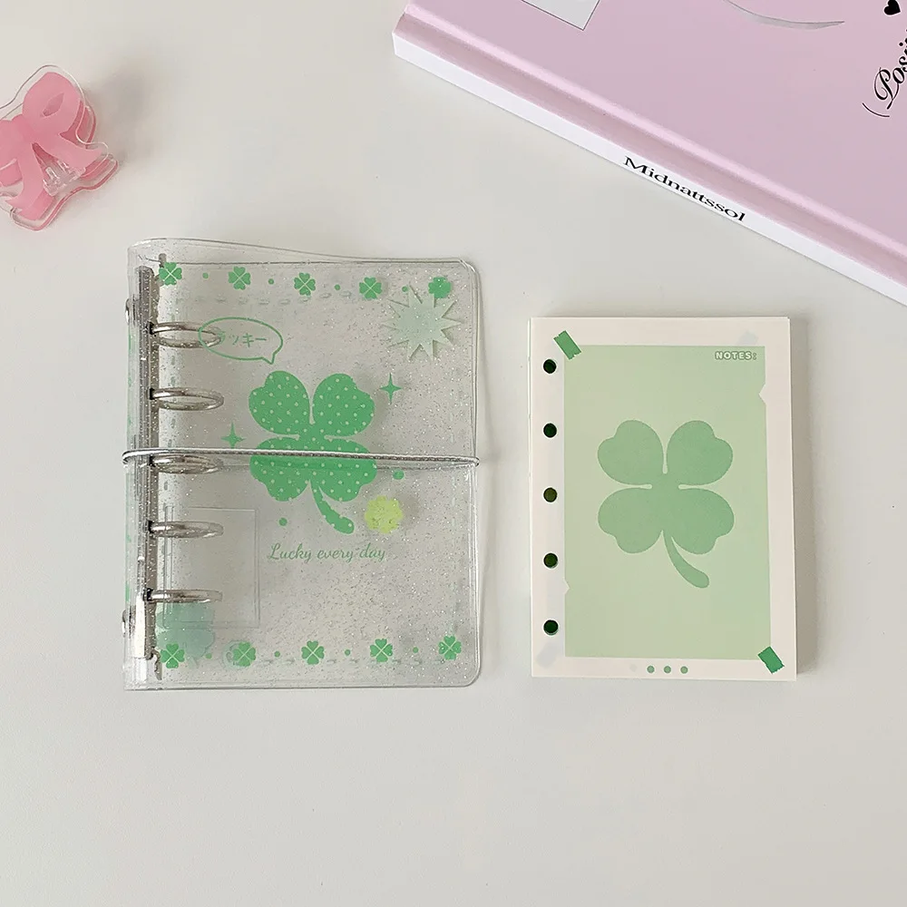 M5 Binder Clover Notebook Cute Cartoon Loose Leaf Album for Star Fans