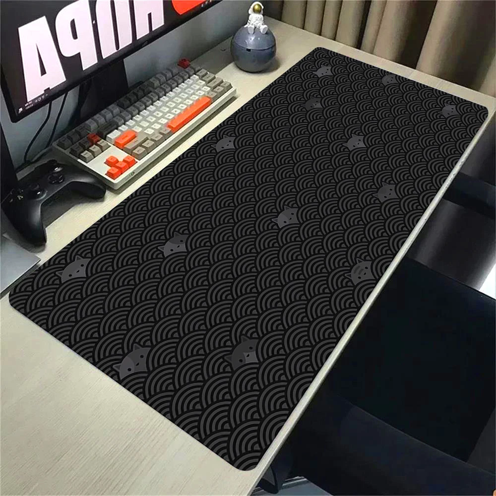 Blue Cat Strata Liquid Art Mousepad Home Computer Keyboard Pads Desk Mat Laptop Soft Anti-slip Table Mat XX Big Mouse Pad 90x40