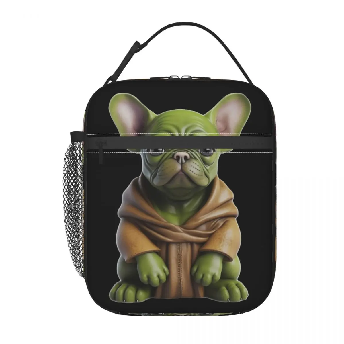 Parody Frenchie Bulldog francese Lunch Bag isolato Cute Puppy Dog Lunch Food Box New Cooler Thermal Lunch Box per esterno