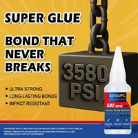 LOOLIFL, 502 Super Glue pegamento seco Super Glue, bricolaje a mano, transparente e insípido, adecuado para unir metal, plástico y madera.