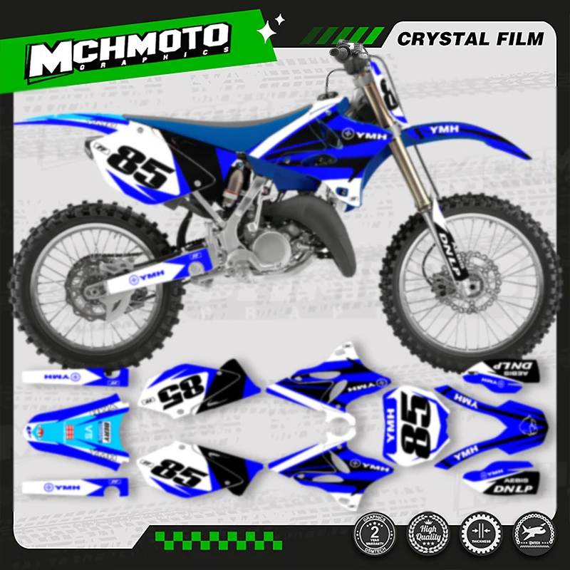 

MCHMFG новый стиль мотоциклетная графика наклейки наборы номер имя на заказ для YAMAHA 2002-2014 YZ125 YZ250 YZ125 250