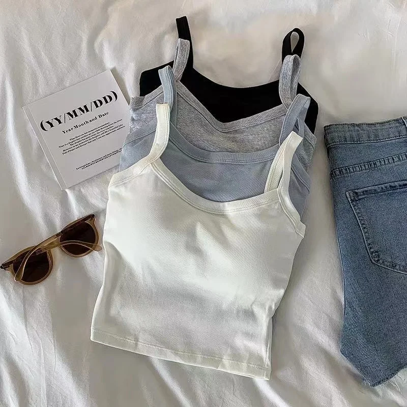 Crop Top Women Sexy Sleeveless Tops Fashion Female Underwear Lady's Camisole Girl Basic T-shirt Vest Lingerie Bras Tube Tops Hot