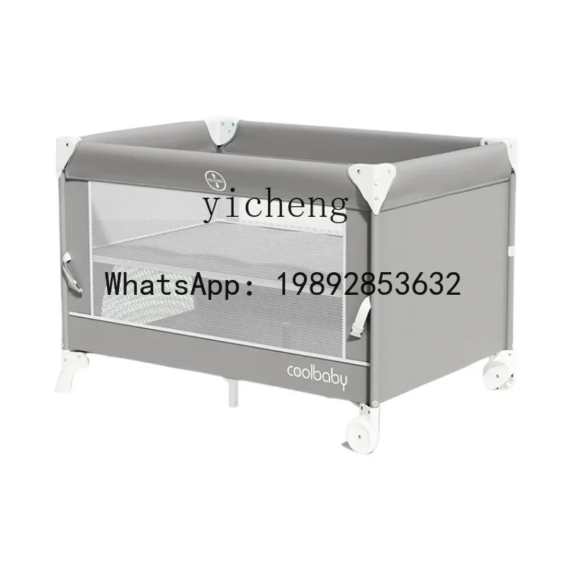 Ad bebê dobrável recém-nascido portátil cama de emenda berço multifuncional cama de bebês