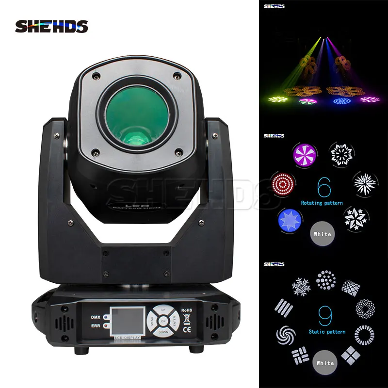 SHEHDS NEW LED 160W 3IN1 Beam/Wash/GOBO Moving Head Lighting Double Prism Effect DMX Control for DJ Disco Bar Party Stage Light