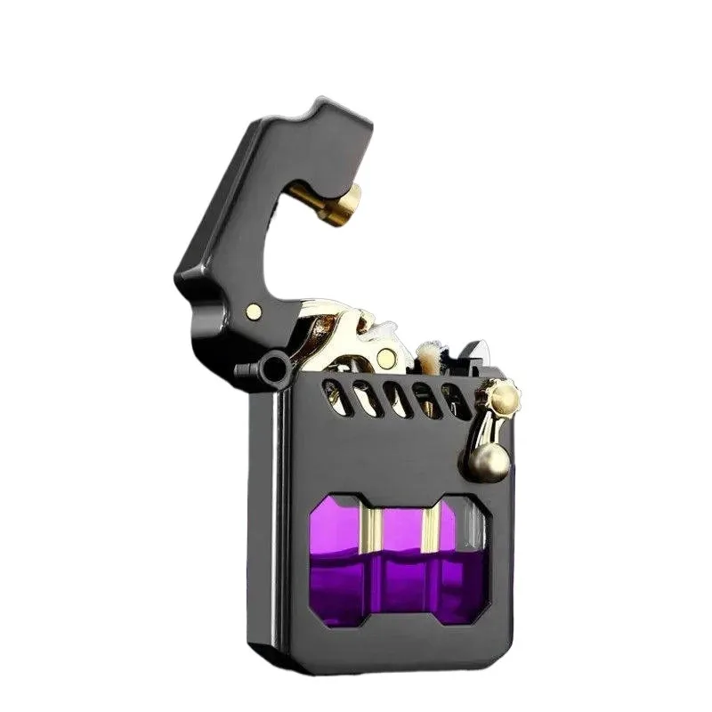 For mecha  lighter transparent oil tank rocker arm mechanical ignition