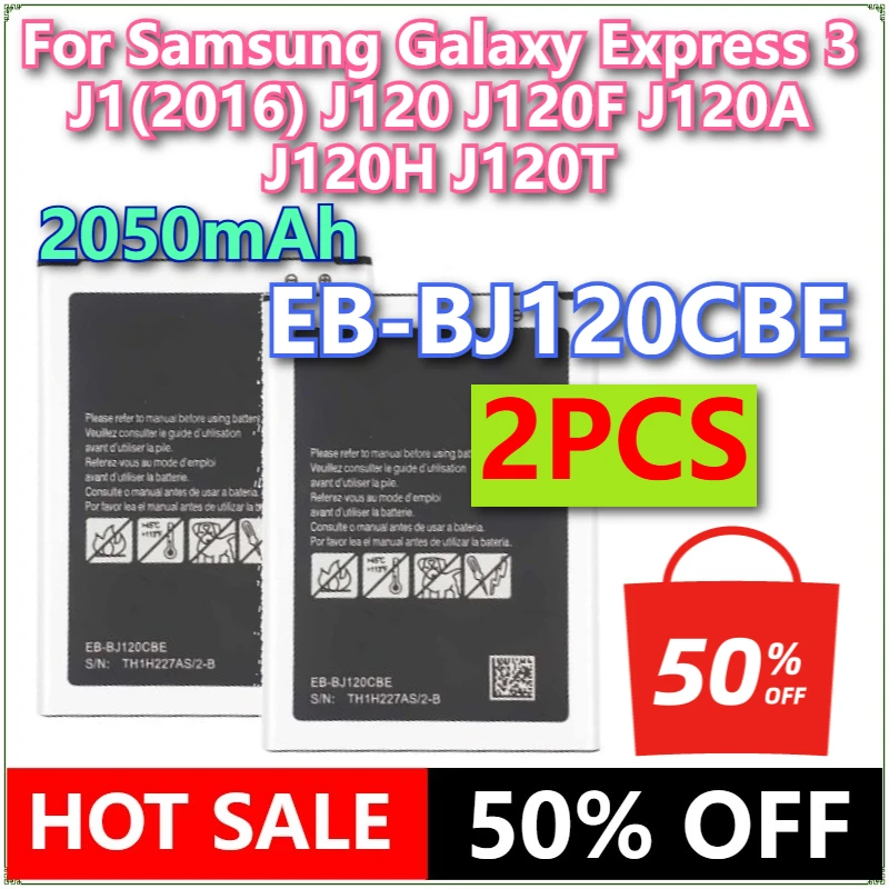 

Brand New EB-BJ120CBE 2050mAh Mobile Phone Battery For Samsung Galaxy Express 3 J1(2016) J120 J120F J120A J120H J120T