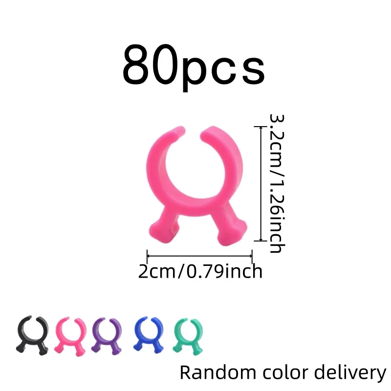 80 pcs Anti-Tangle Thread Clips with Fits Common Spool Sizes, ideal for Thread Storage Organizing and Embroidery Projects