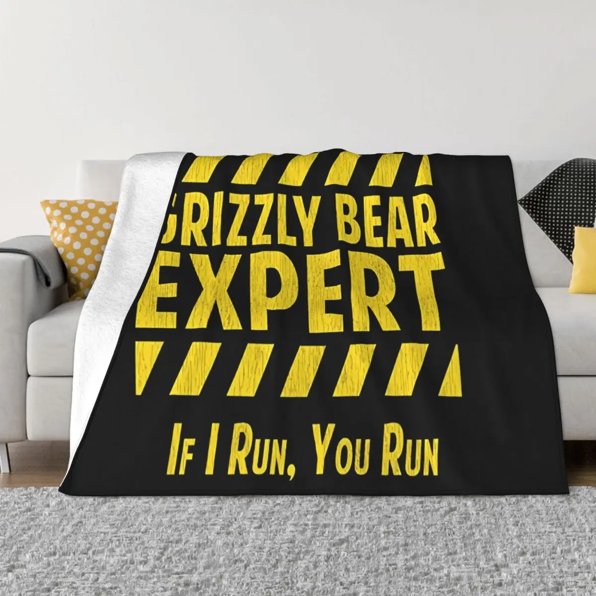 Vintage Grizzly Bear Expert If I Runings You Runings For Menboy Short Slee Throw Blanket