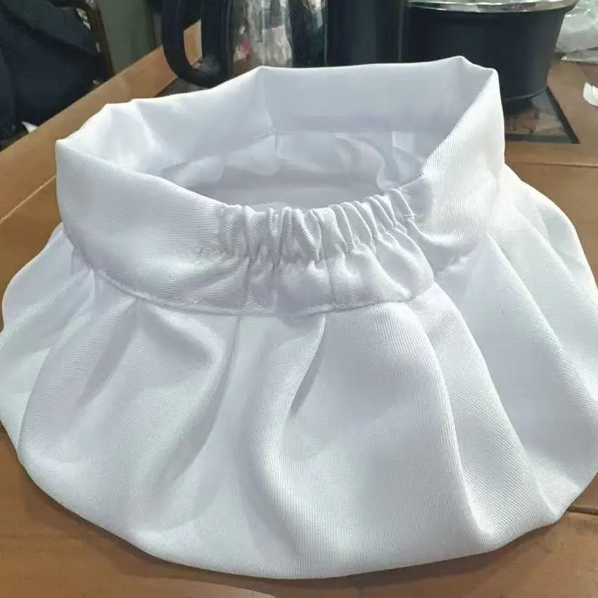 Wysokiej jakości elastyczny okrągły biały kapelusz kucharski, kapelusz do gotowania, kapelusz kostiumowy, odzież robocza dla szefa kuchni, odzież do obsługi gastronomicznej