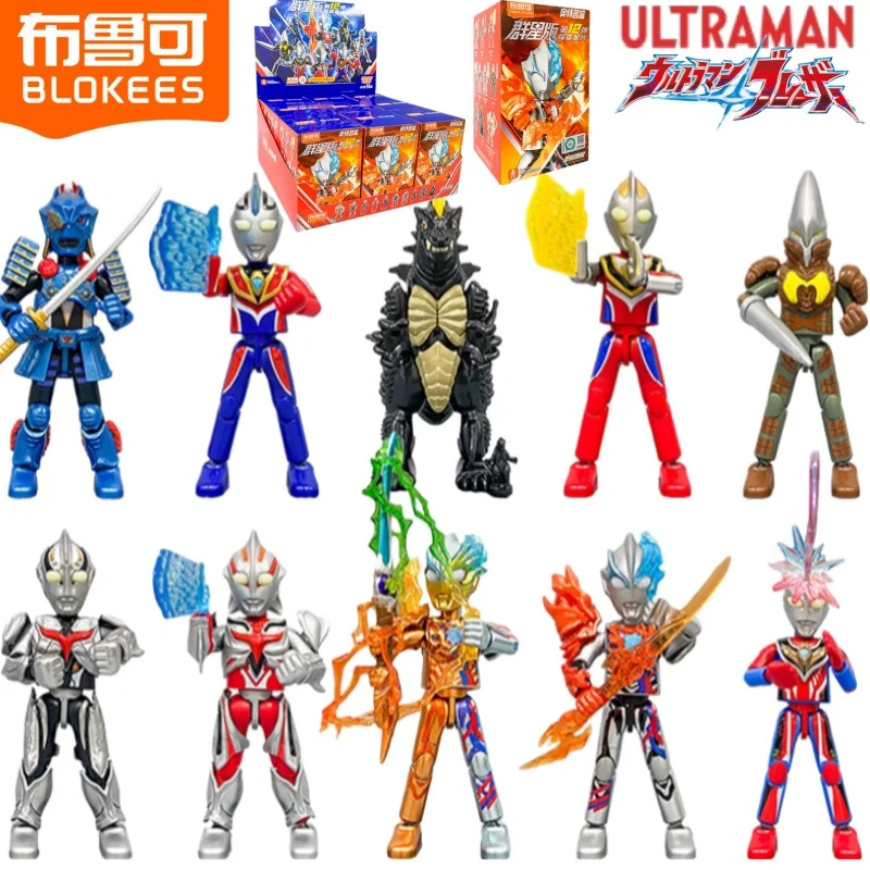 

BLOKEES Ultraman Building Block Man Many Stars Edition 12-я модель Blazar Gaia в сборе слепая коробка игрушка детские подарки орнамент