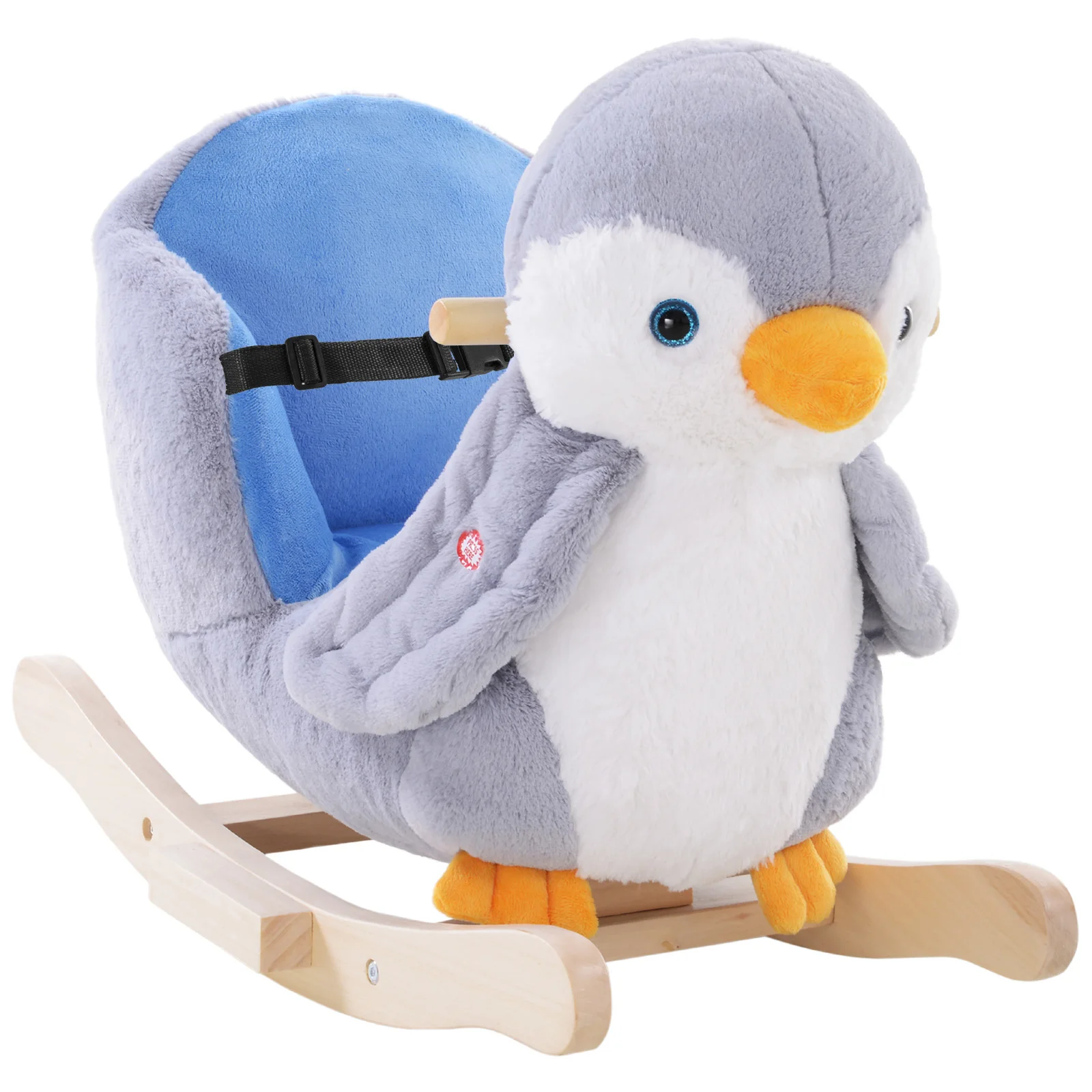 HOMCOM baby rocking horse + 18 months penguin shape 60x33x50cm Gray