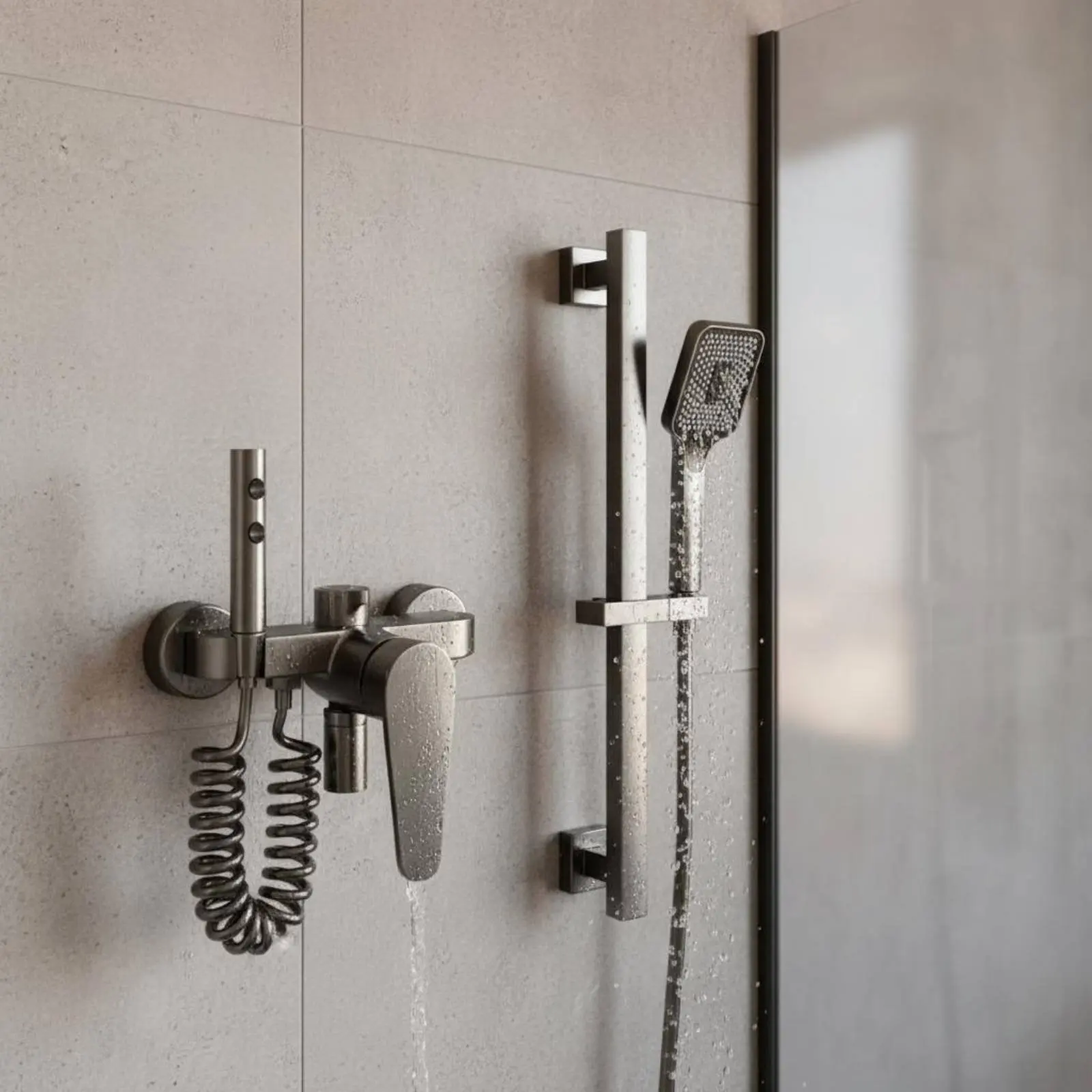 

Wall Mount Shower System High Pressure Wall Mounted Shower System Adjustable Height International Design Recognition Honor