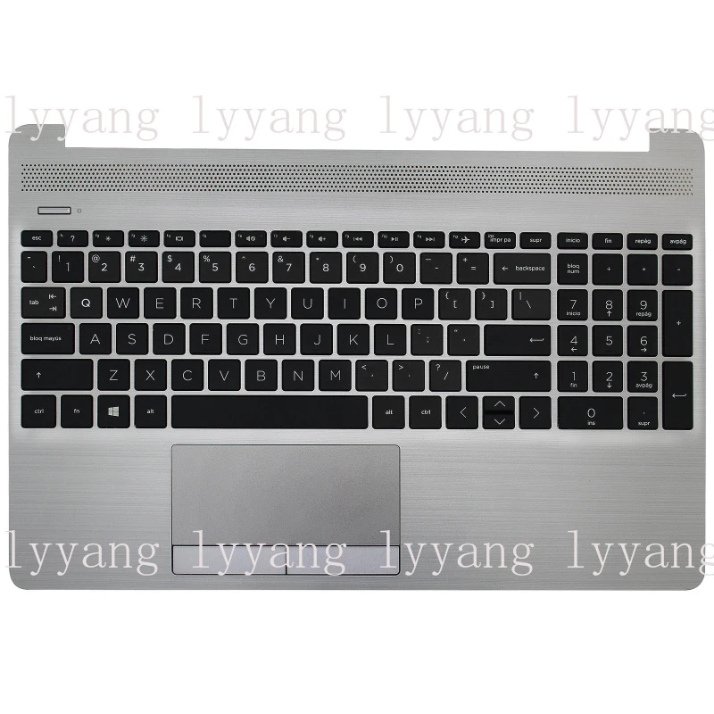 

f US Keyboard For HP 250 G8 250 G9 255 G8 Palmrest TopCase Cover Silver M31100-001