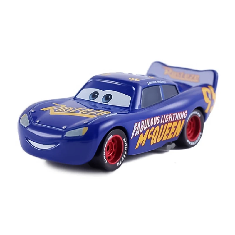 Disney Cars Pixar Cars 95-3rd Generation Blu Metallo Pressofuso Giocattolo Auto 1:55 Saetta McQueen Ragazzo Ragazza Regalo Collezione Giocattolo