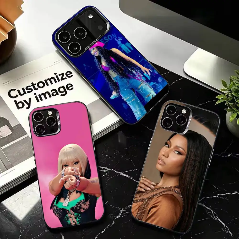 Nicki Minaj Rapper Phone Case For iPhone 17,16,15,14,13,12,11,Air Plus,Pro,Mini,Max silver fashion phone case
