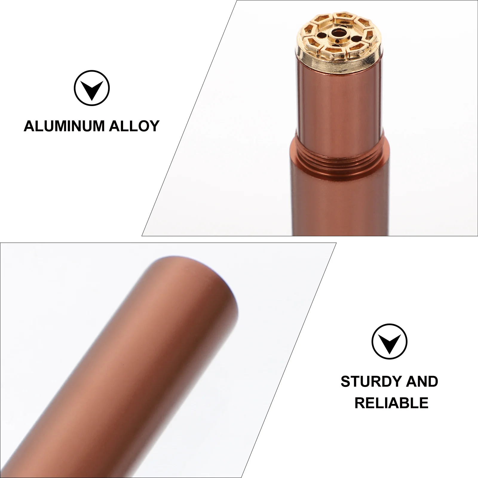 

Incense Stick Tube 20g Aluminum Alloy Stick Storage Holder Compact Size Design Household Use Travel Friendly