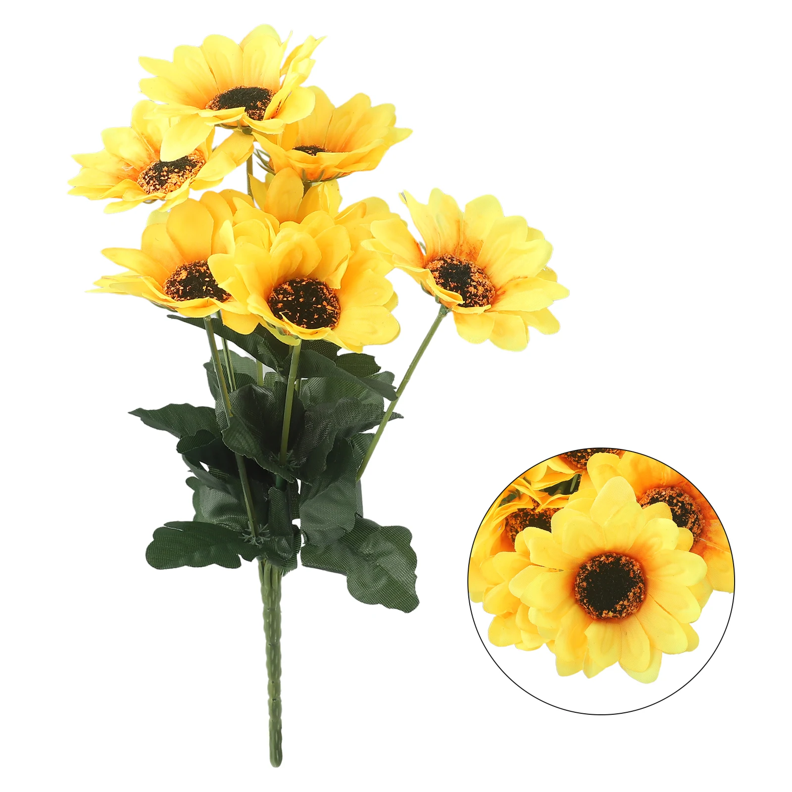 1PC Artificial Sunflower Fake Flower European Single Sun Flower Home Photography Props Wedding Flower Simulation Bouquet