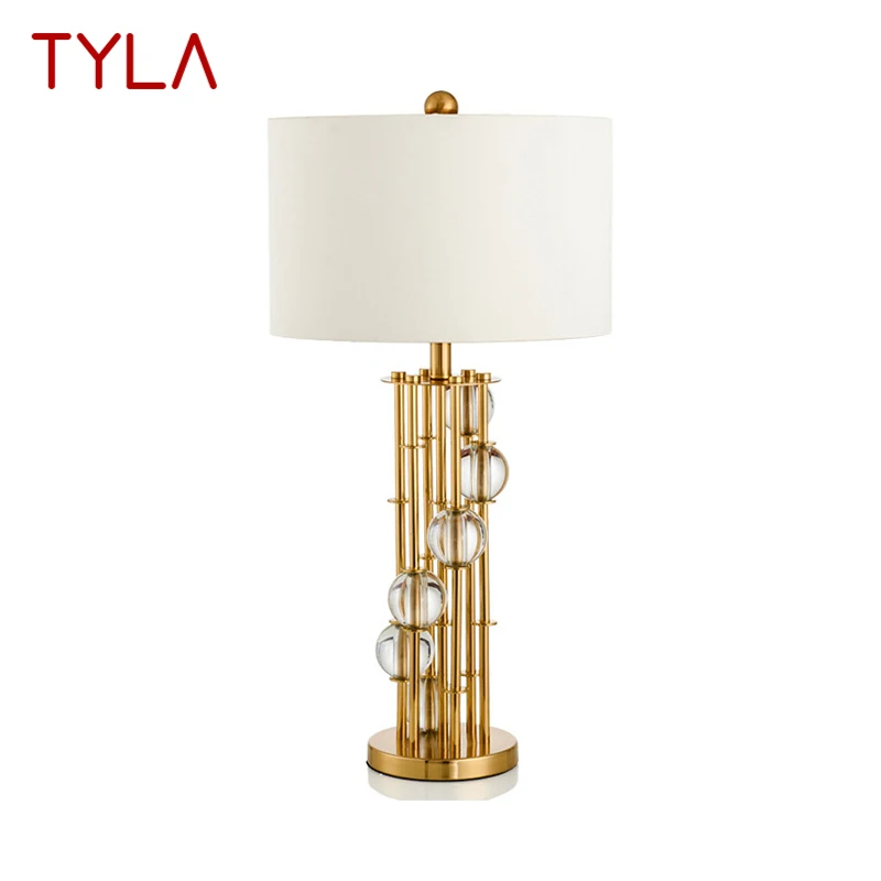 TYLA　Nordic Crystal Table Lamp LED Modern Dimming Gold Desk Light Creative Decor for Home Living Room Bedroom