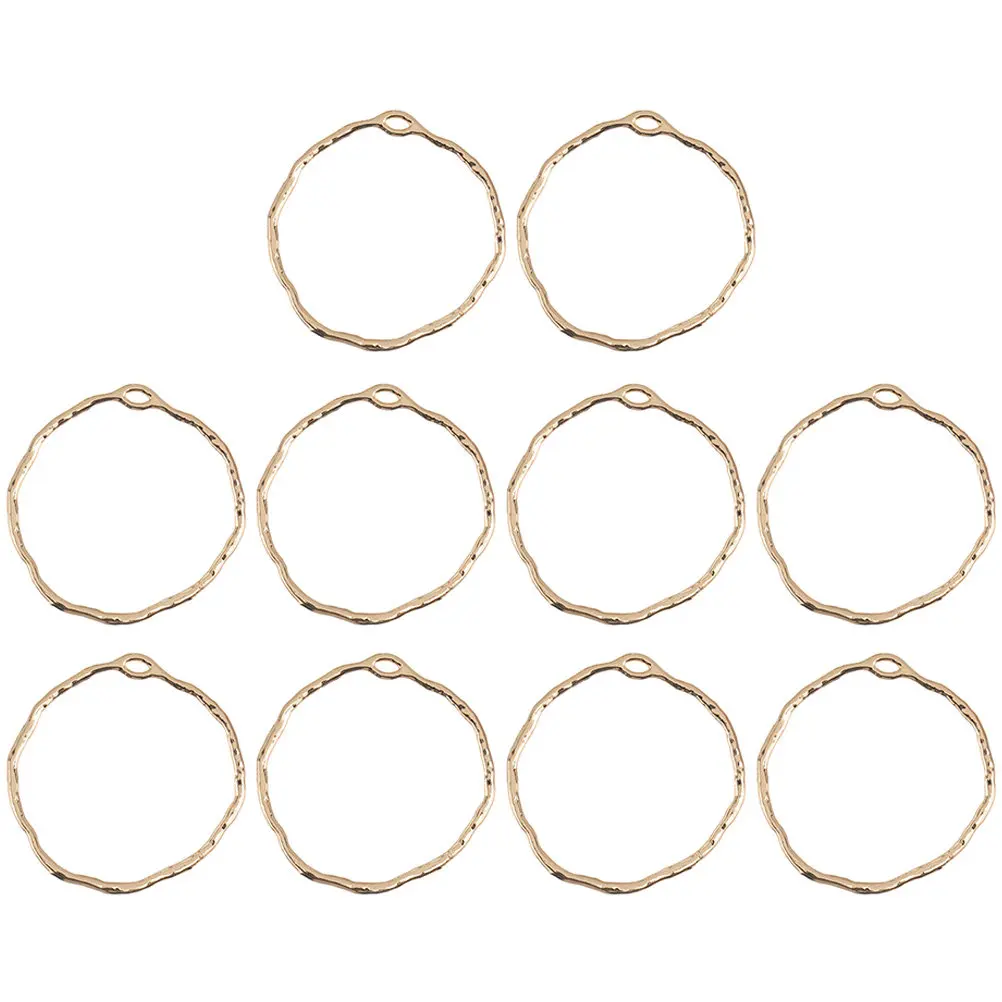 

10Pcs Alloy Jewelry Bezels Open Frame Pendants for DIY Necklace Earrings Key Chain Resin Crafts Jewelry Making