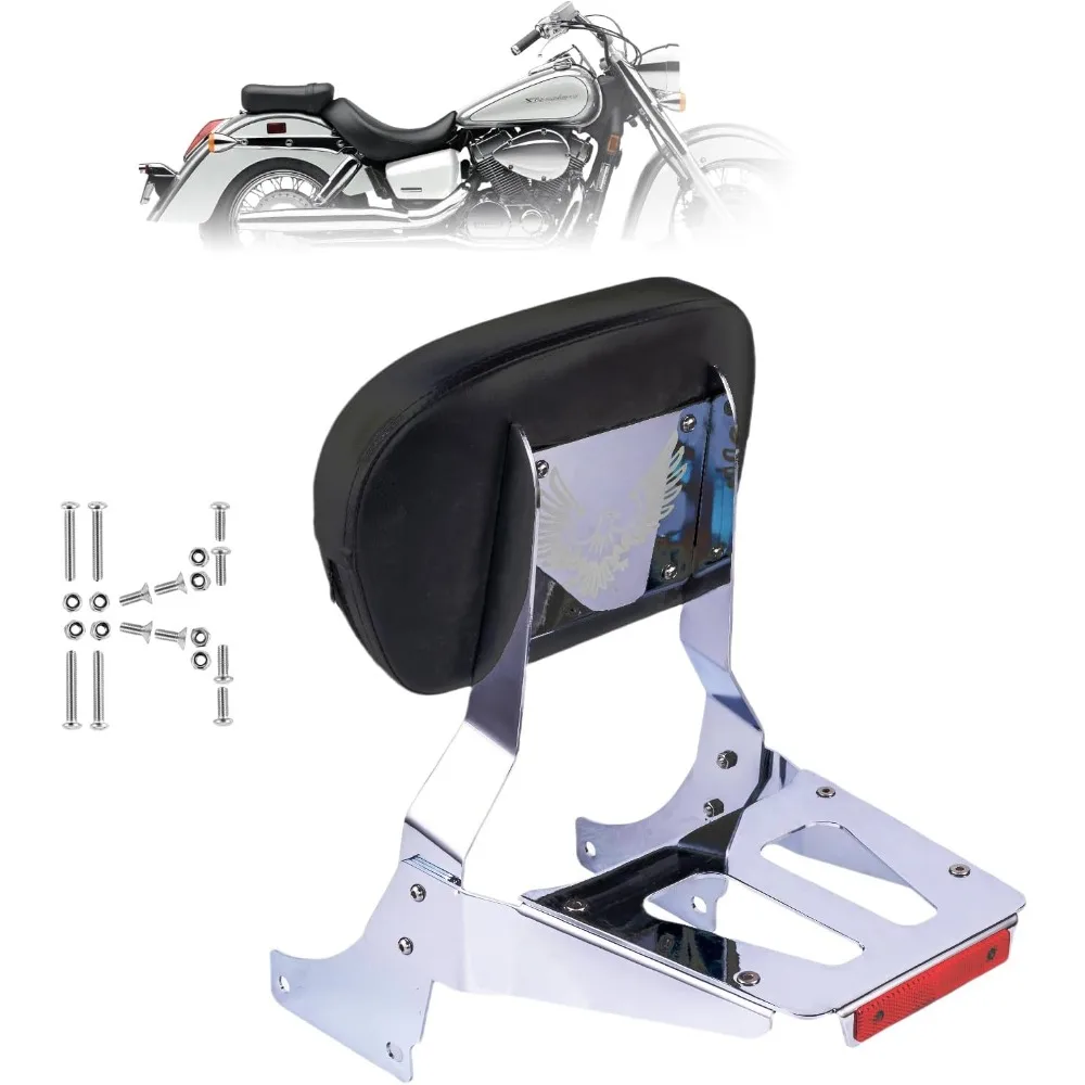 

Спинка Sissy Bar с багажником для Honda Shadow SABRE 1100 ACE VT1100 (хром, без шипов)