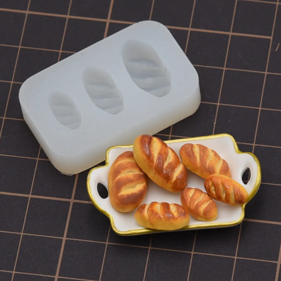 لطيف مصغرة الخبز سيليكون قوالب الراتنج الطين قوالب DIY #1