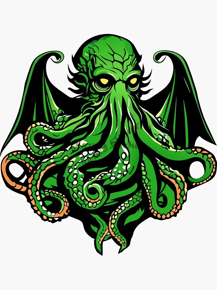 Cthulhu Great Old Ones Octopus Monster Tentacles Sticker for Decorate Table Wall Car Helmet Bumper Truck Bicycle Van Decal