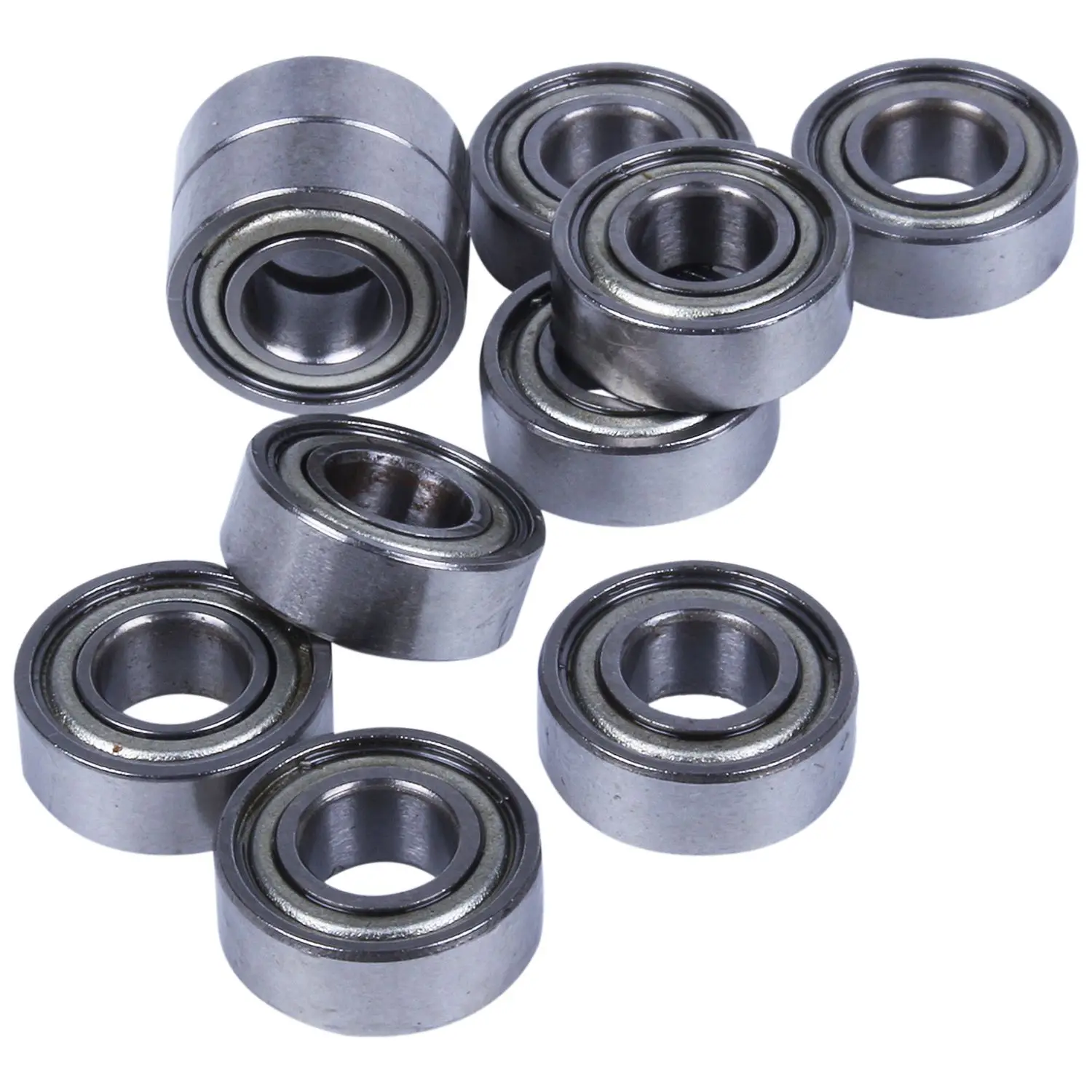 

10pcs Miniature Sealed Metal Shielded Metric Radial Ball Bearing Model: MR115 ZZ 5x11x 4MM