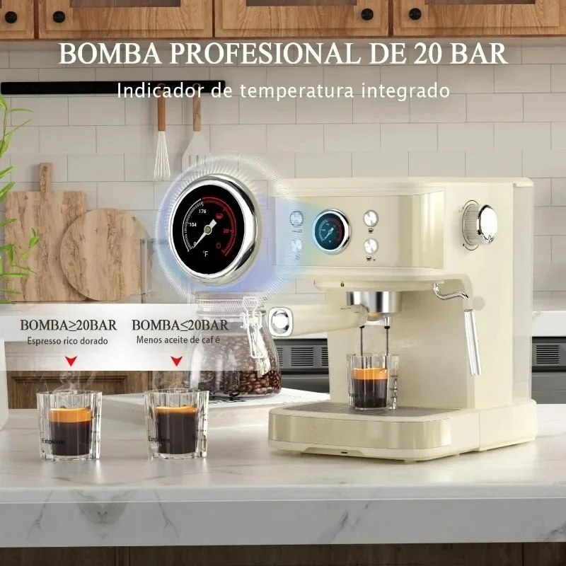 

Tool Espresso Machine Latte Coffee Makers 20 Bar, 2 IN 1 Professional Cappuccino Machine and Milk Frother Guaranteed Authentic.