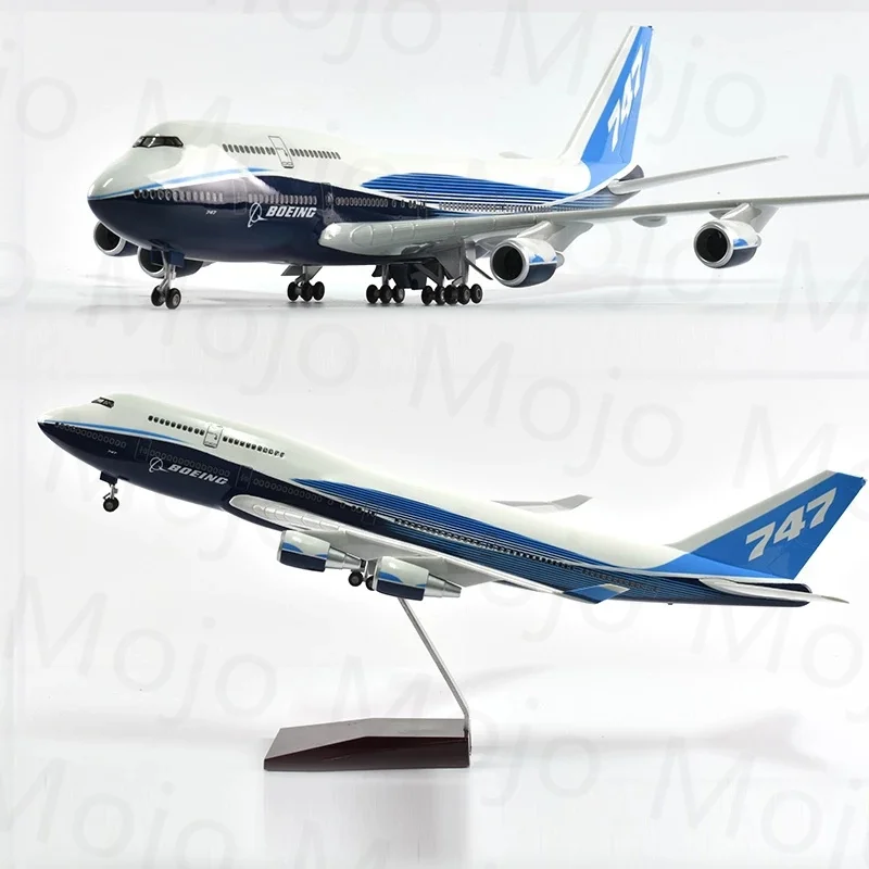 

1:130 Model Jet Airplane B747 Model Plane Aircraft Model Diecast Airplane for Adults with LED Light(Touch or Sound Control) for