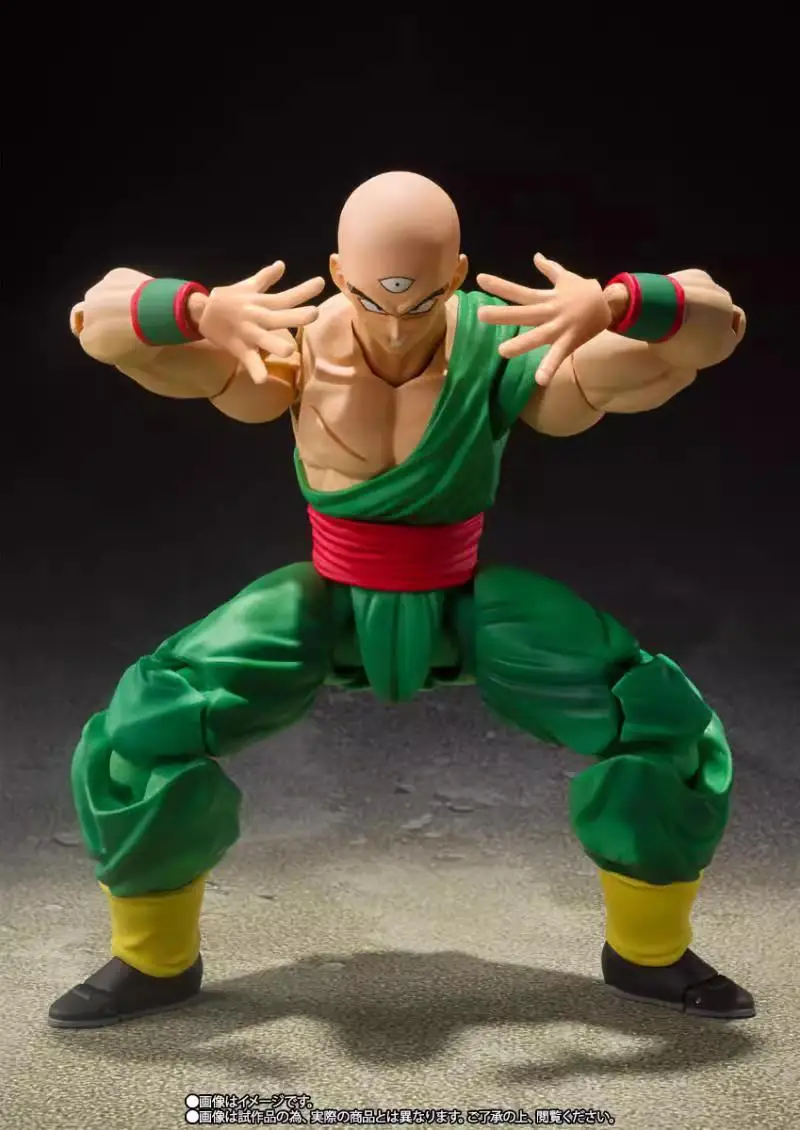 Bandai-figuras de acción Shf Sh Figuarts, 100% originales, Dragon Ball, Tenshinhan, Chaoz, regalo de Pvc en Stock