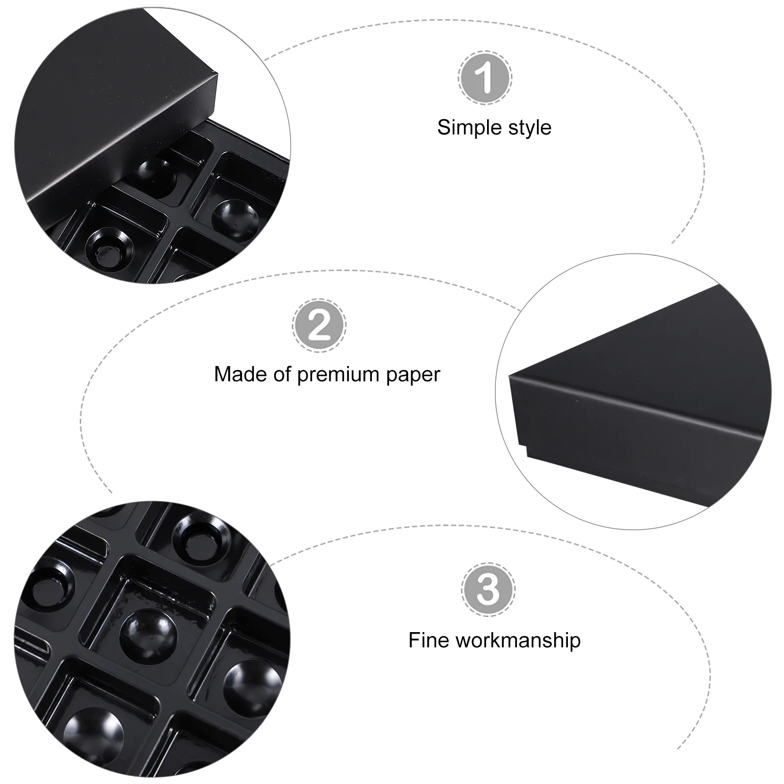 Packing Box Deluxe Chocolate Container Elegant Candy Boxes with Interior Holder Bar Dubai Storage Paper Cups Truffle
