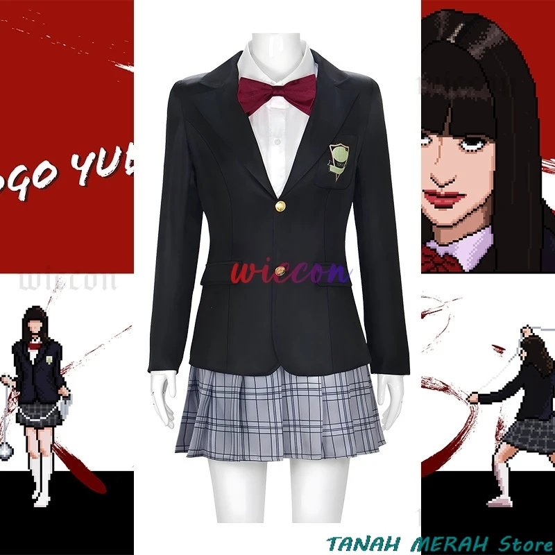 Halloween Gogo Yubari Cosplay uniformes negros las películas mata Vol.1 disfraz de Bill Gogo's School JK faldas Halloween para mujer