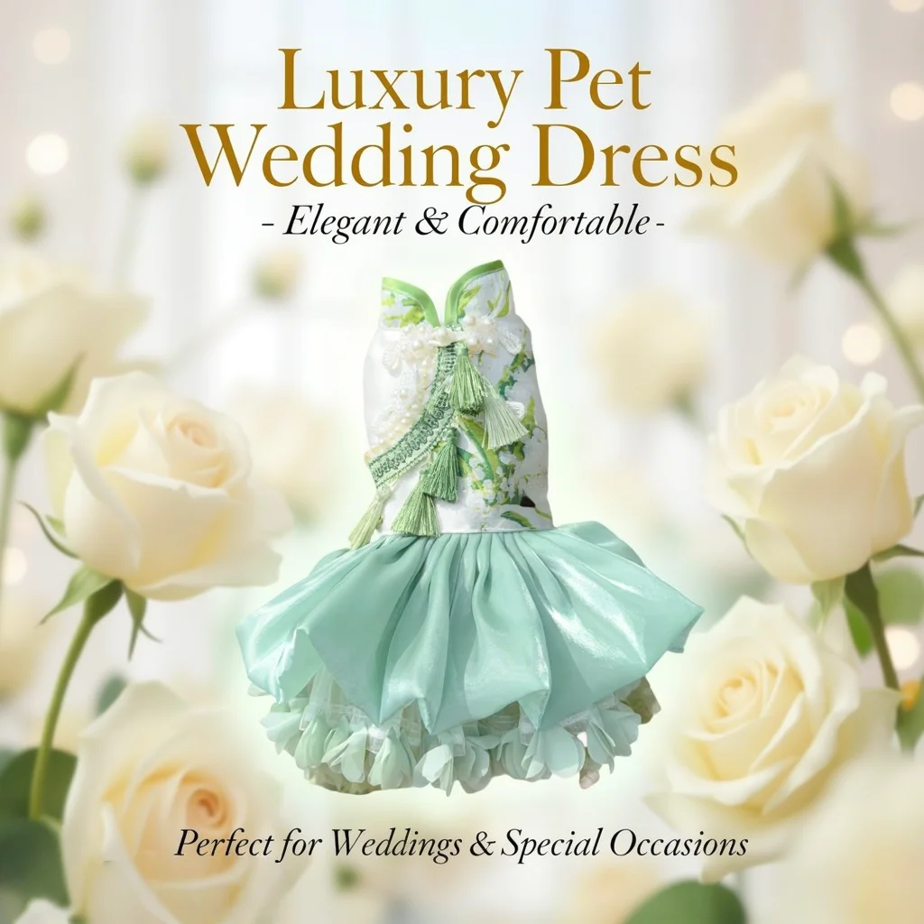 

Luxury Handmade Puppy Dog Clothes Tassel Cheongsam Costume for Dog Dresses Apparel Clothes for Pets Dogs Wedding Party Outfit