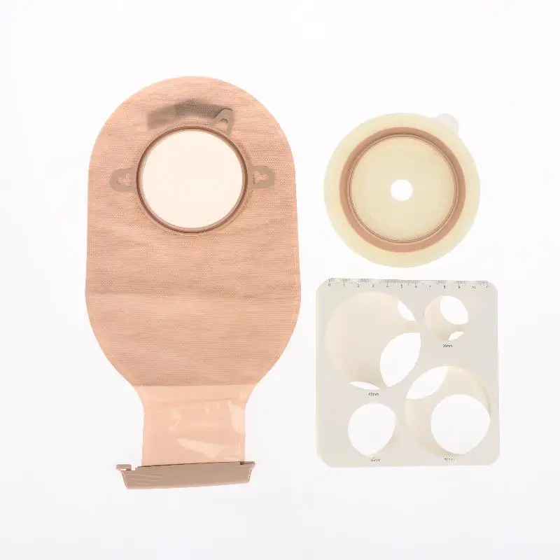 1 Set Zweiteilige, abtropfbare Beutel, Stoma-Zubehör, Kolostomiebeutel mit Ring und Öffnung, Ileostomie-Stoma-Pflege – Detail 5