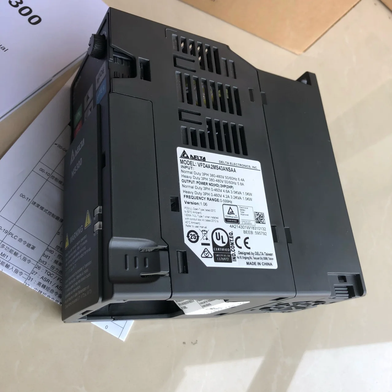 

China VFD-MS300 Series Three Phase 460V 3.7KW VFD9A0MS43ANSAA VFD for SALE