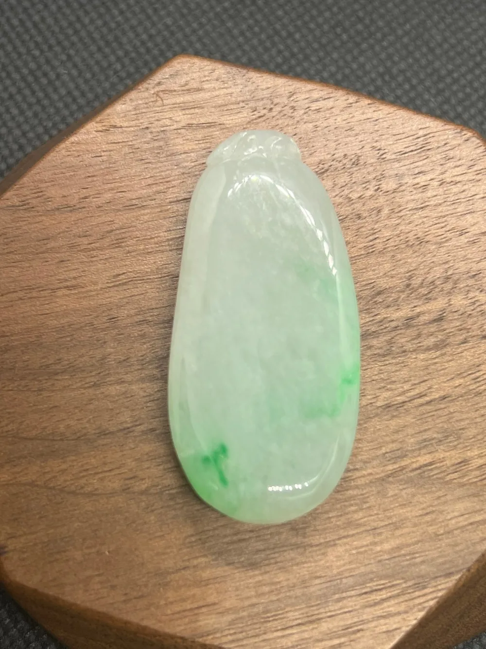 Natural Grade A Myanmar Light Green Jadeite Melon Pendant Hand Carved Lucky Fortune Amulet Jewelry Gift lady man