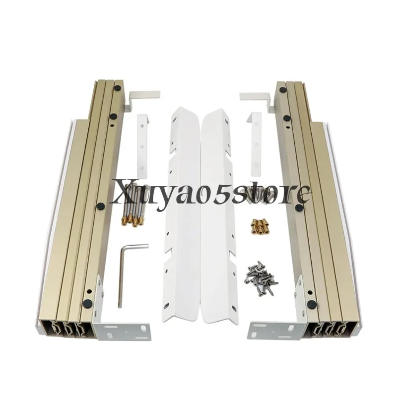 Multifunctional Concealed Drawer Slide Rails Telescopic Folding Guide Rail for Cabinet Dining Table Hardware