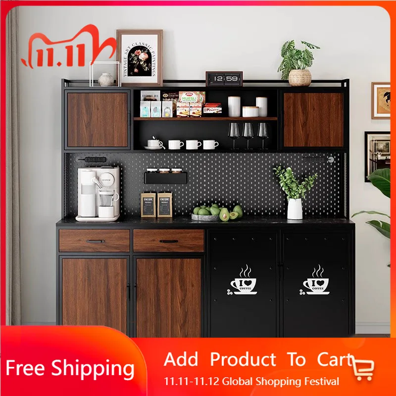 

Shelves Mobile Bar Cabinet Kitchen Living Room Storage Restaurant Wine Cabinet Modern Wood Designer Armadi Aperti Home Furniture