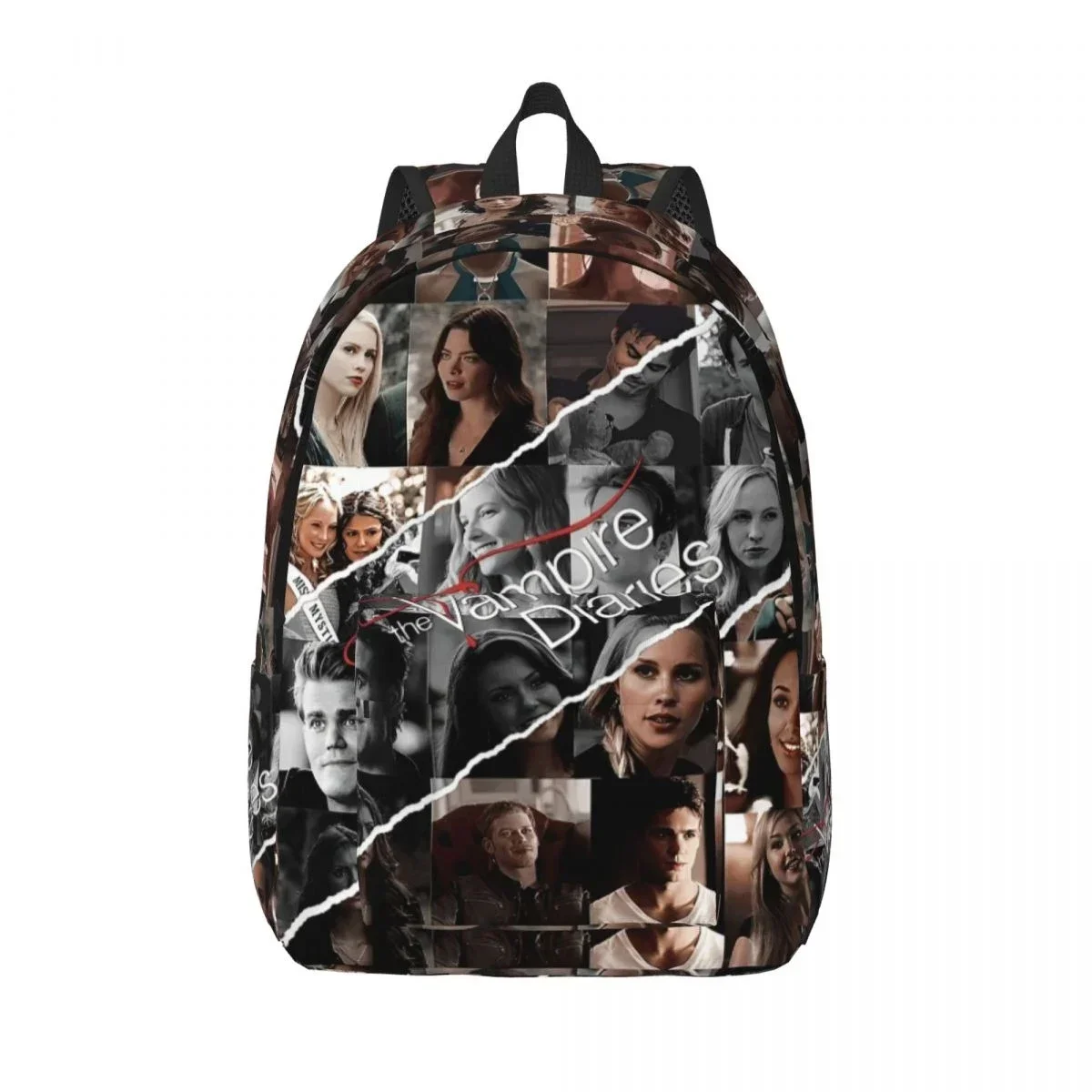 

The Vampire Diaries Collage Backpack for Men Women Casual Student Business Daypack TV Series Laptop Canvas Bags Sports