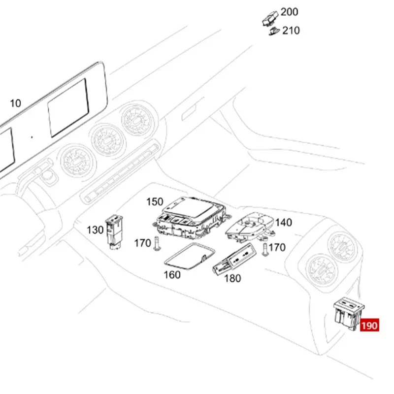 

A65P-2478200401 Type-C Charger Connection Plug Port USB Additional Music Connector For MERCEDES-BENZ A B E GLB GLC CLA Class