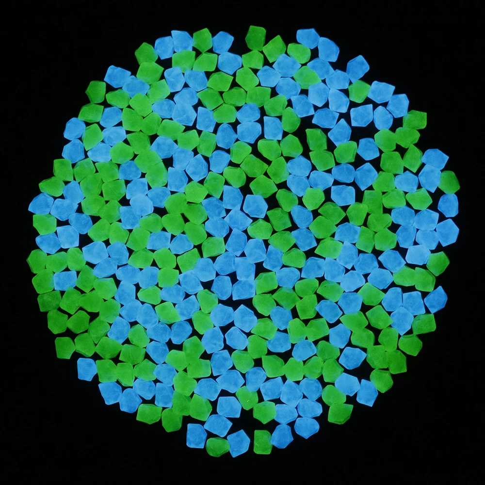 Glow Rocks 100/300Pcs Glow in The Dark Pebbles Luminous Stones DIY Decorative Gravel for Fish Tank Aquarium Indoor Outdoor Yard