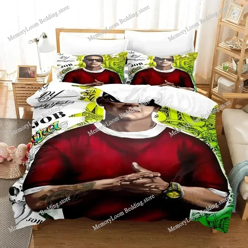 3D Printing Daddy Yankee Bedding Set Duvet Cover Bed Set Quilt Cover Pillowcase Comforter king Queen Size Boys Adult Bedding Set