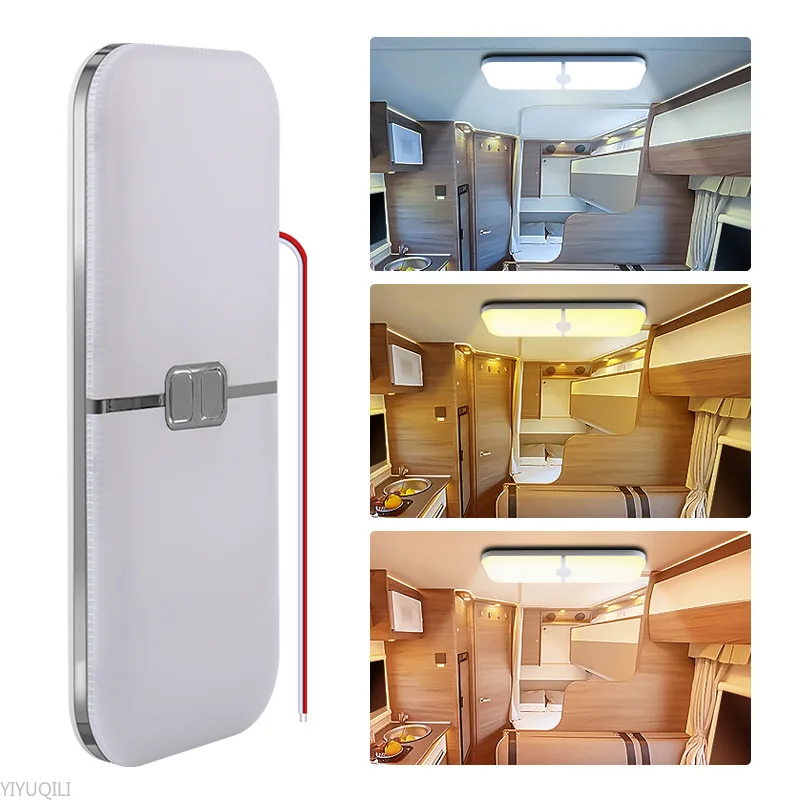 

RV Lights Interior 3 Color Camper Lights 204 LEDs Dimmable 12V Led Lamps Fixture RV Ceiling Dome Light