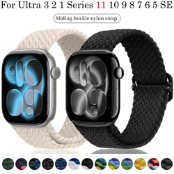Nylon Strap for Apple Watch Series 11 10 46mm 42mm Ultra 3 2 49mm Breathable Wristband IWatch 9 8 7 6 5 3 SE 45mm 41mm 44mm 40mm