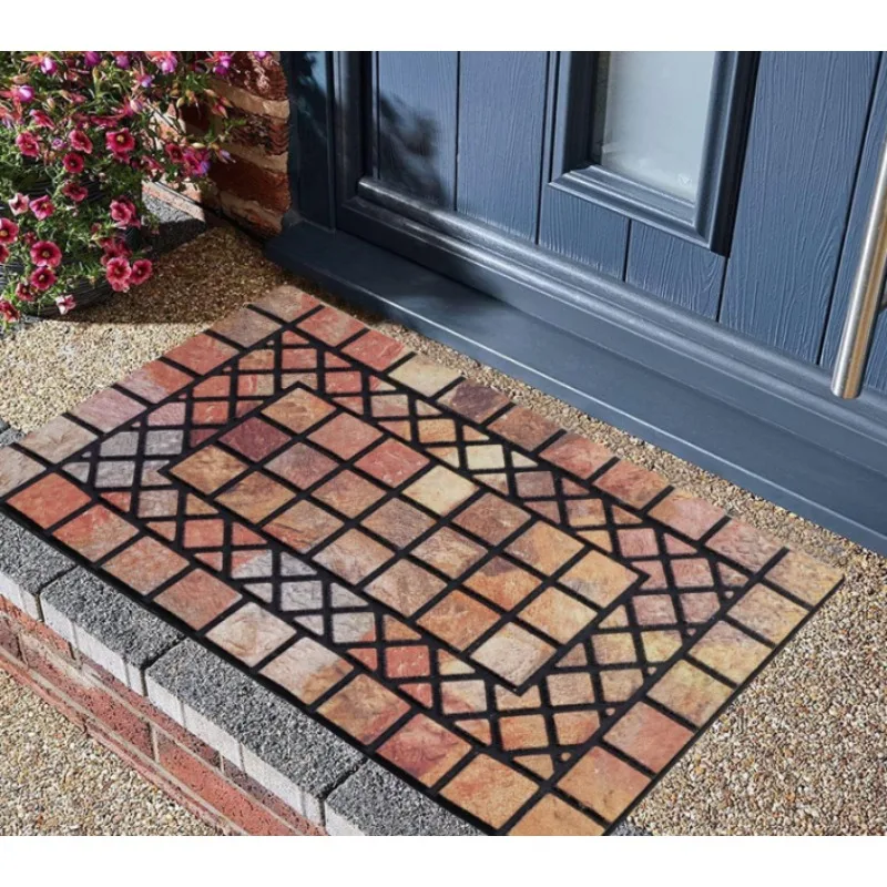 ممسحة ترحيب، مناسبة لمدخل المنزل، سجادات المدخل الخارجية، متوفرة بمجموعة متنوعة من الألوان. #4